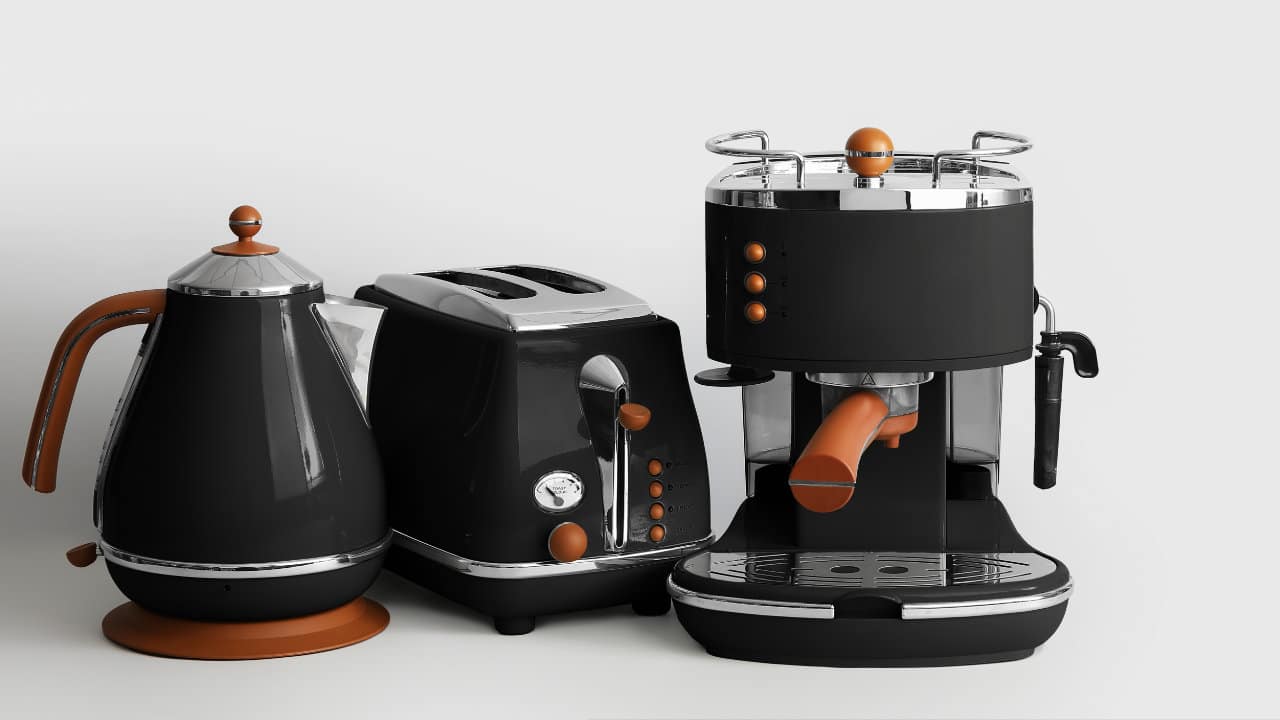 Kettle, toaster and coffee maker